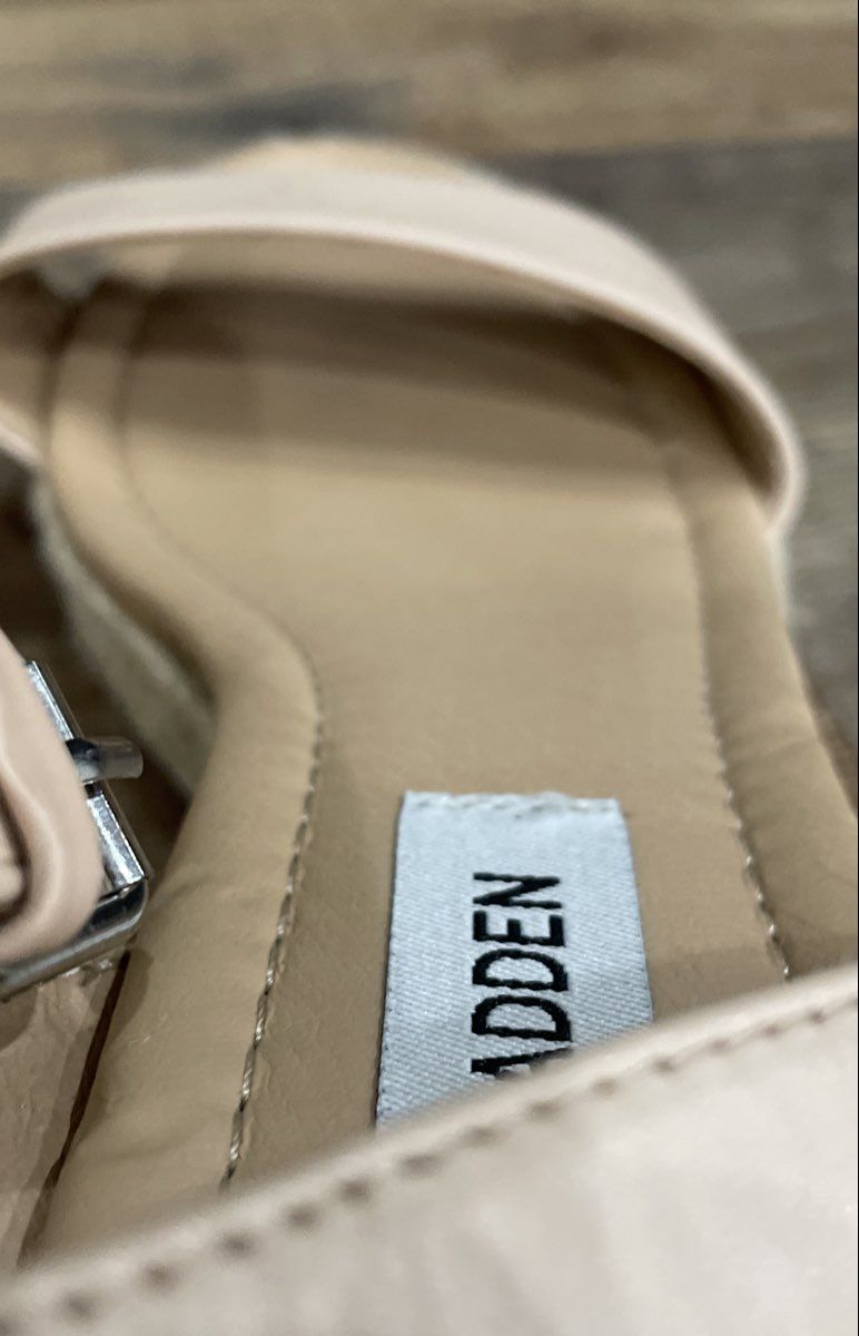 Steve Madden Tan Platform Espadrille Wedge Sandals Women's Size 8