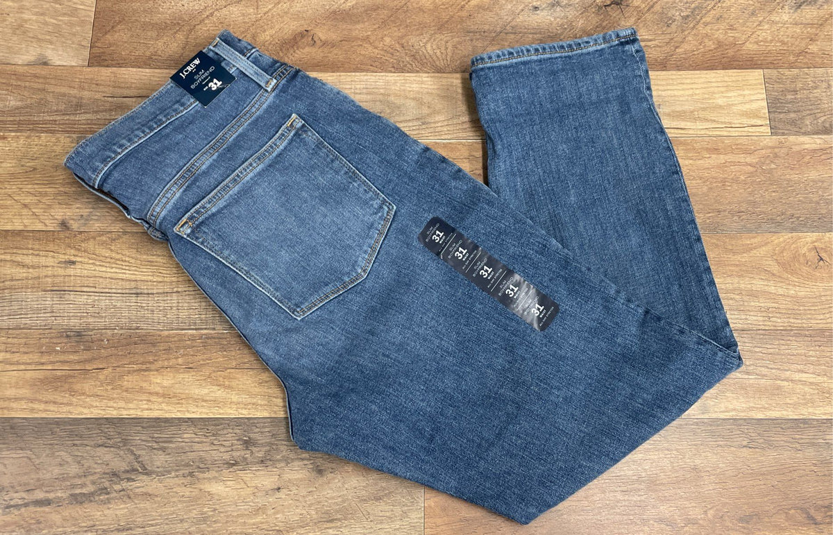 J. Crew Women's Blue Slim Boyfriend Jeans Re-imagined Distressed Sz 31 NWT