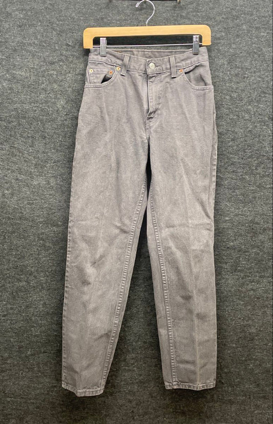 Vintage 90s Levis 550 Womens Gray Relaxed Fit Tapered Leg Jeans Made in USA Sz 6