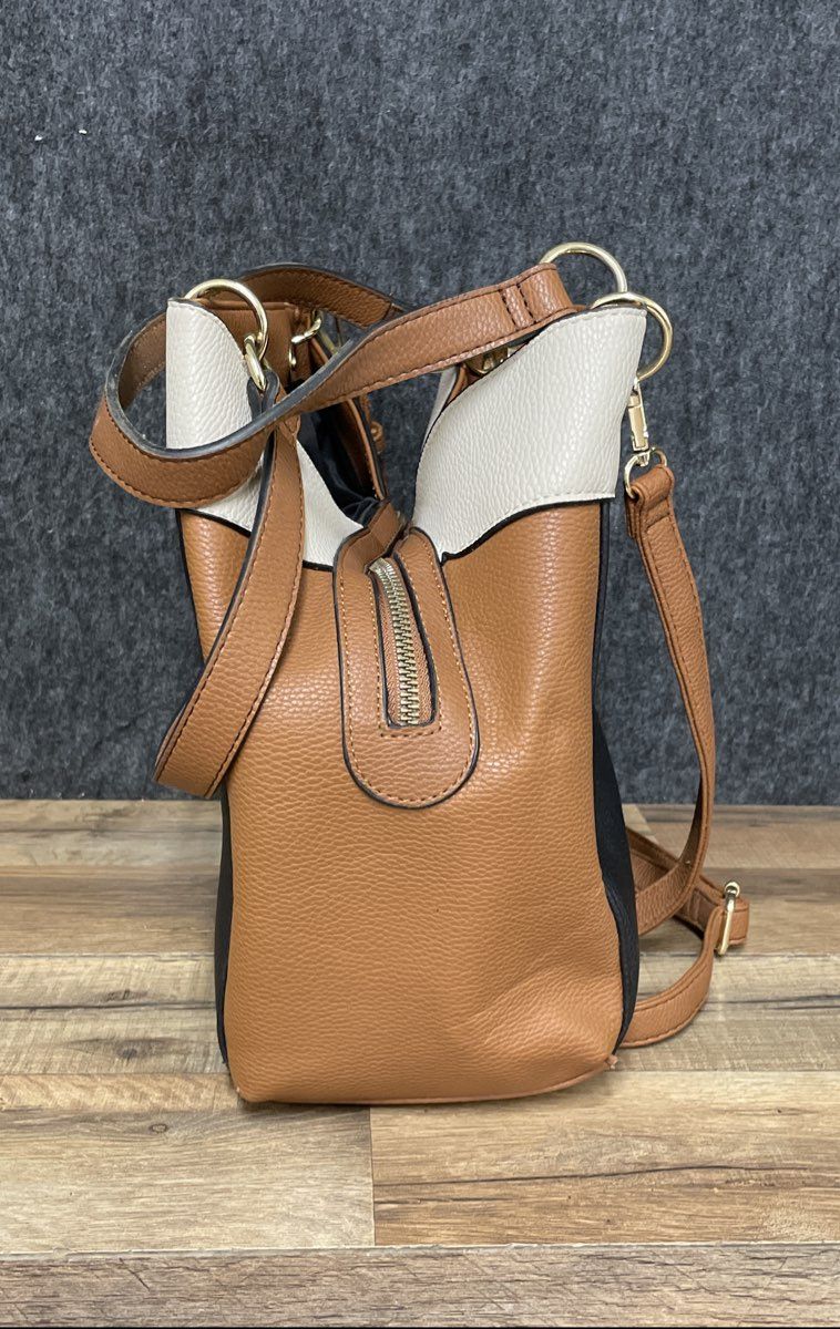 Marc New York Andrew Marc Colorblock Pebbled Faux Leather Crossbody Bag