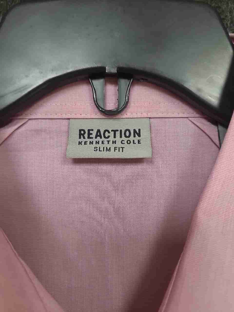 Kenneth Cole Reaction Men's Pink Flex Techni-Cole Slim Fit Shirt XL 17 34/35 NWT