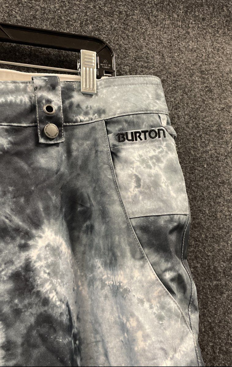 Burton The White Collection Men's Gray Tie Dye DRYRIDE Snowboard Pants Sz M