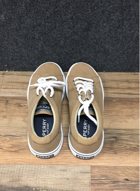 Sperry Top-Sider Captain's CVO Tan Canvas Sneakers Men's Size 8