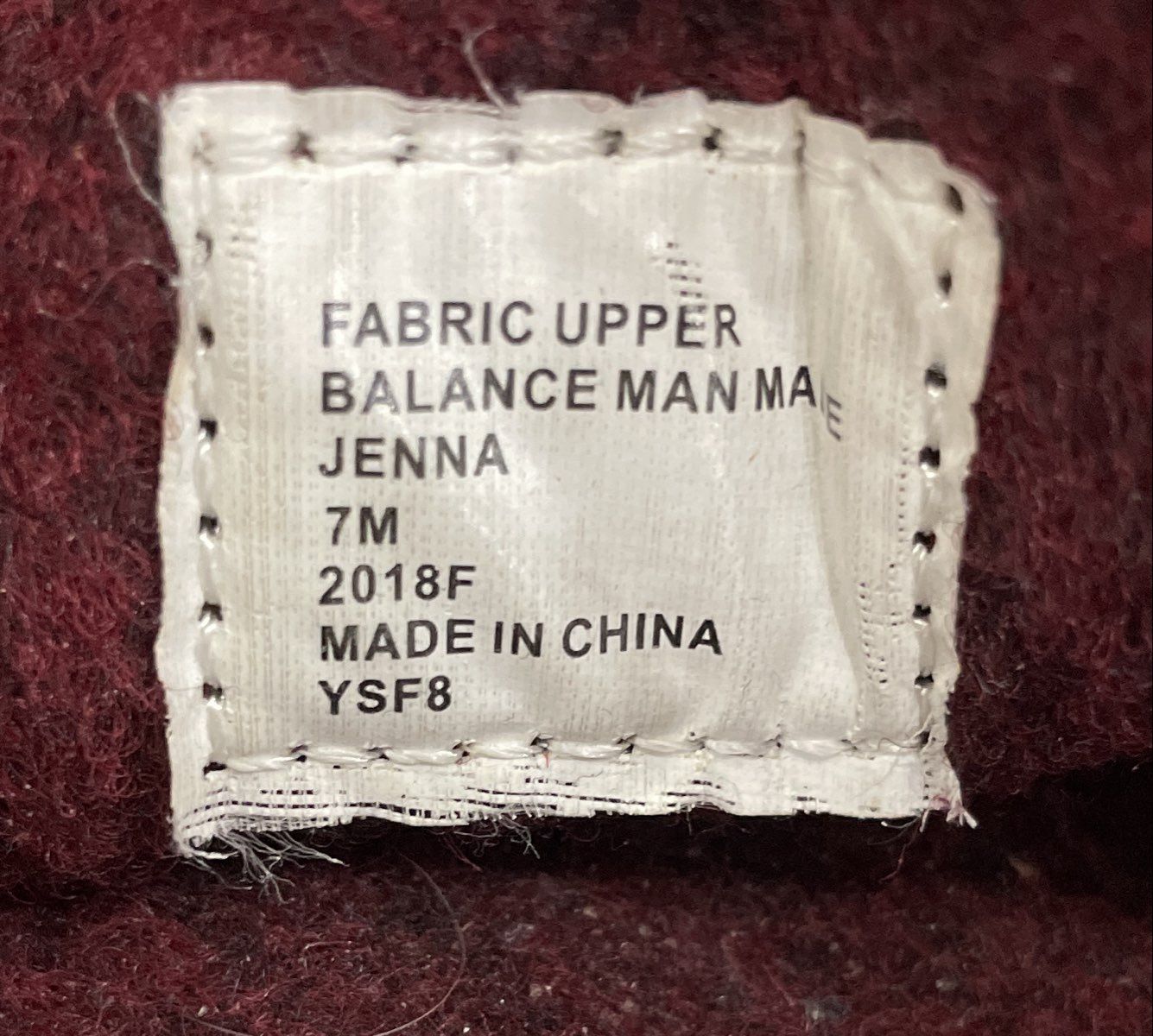 Earth Origins Jenna Burgundy Felt Fabric Slip On Mule Clogs Women's Size 7M