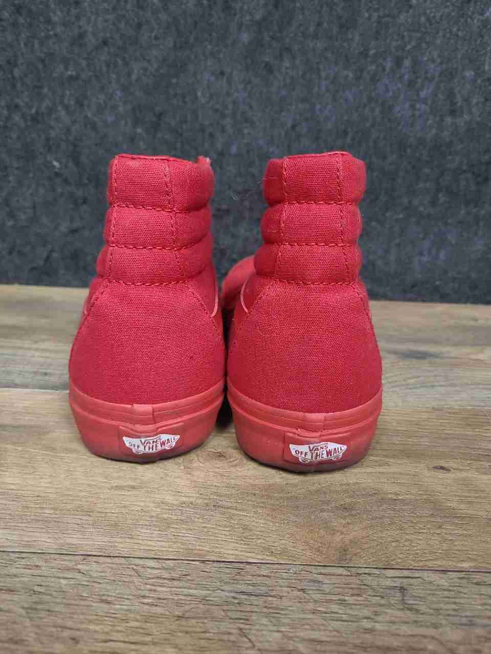Vans Sk8-Hi Monochromatic Triple Red High Top Sneakers Men's 8.5 Women's 10