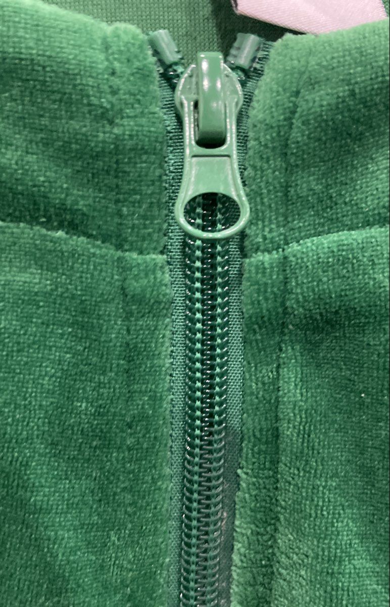 Seventh Avenue Women's Green Velour Full Zip Embroidered Sequin Jacket Sz 2X