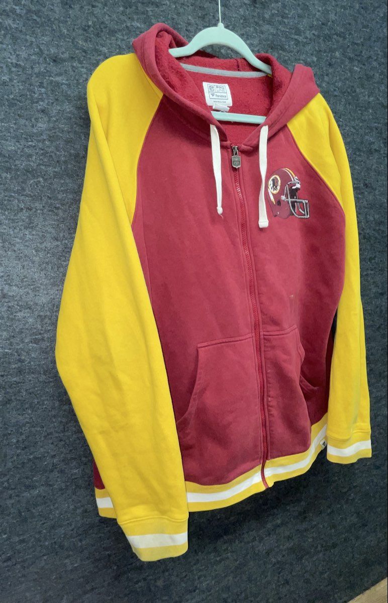 NFL Pro Line Fanatics Men's Washington Redskins Burgundy Full Zip Hoodie Sz XL