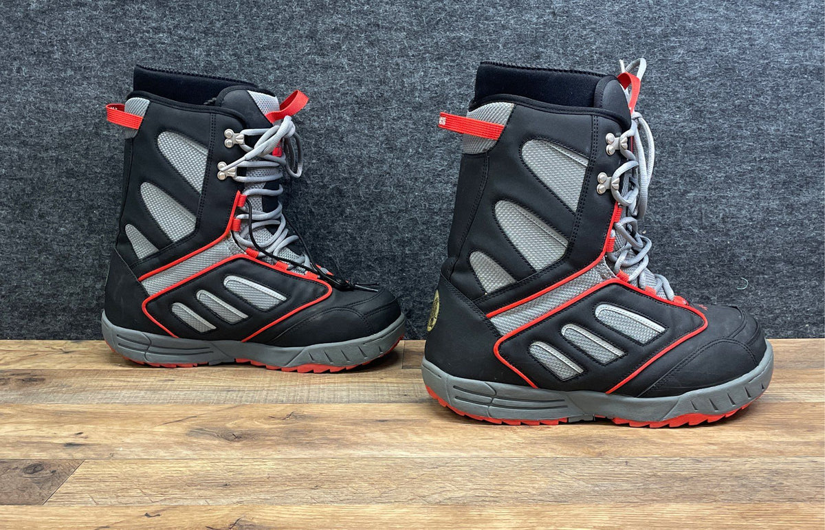 Lamar Snowboard Boots Black Grey Red Mens Size 12