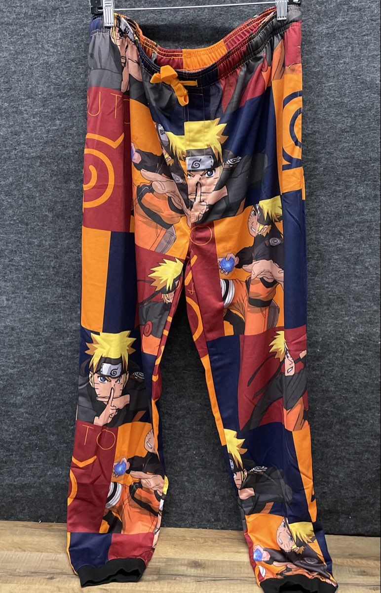 Funimation Men's Naruto Uzumaki Graphic Print Sleep Pajama Pants Multicolor XL