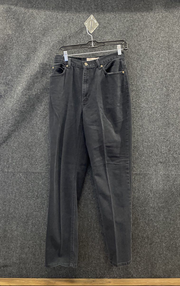 Vintage Y2K Jones Sport Women's Black High Rise Straight Leg Cotton Jeans Sz 8