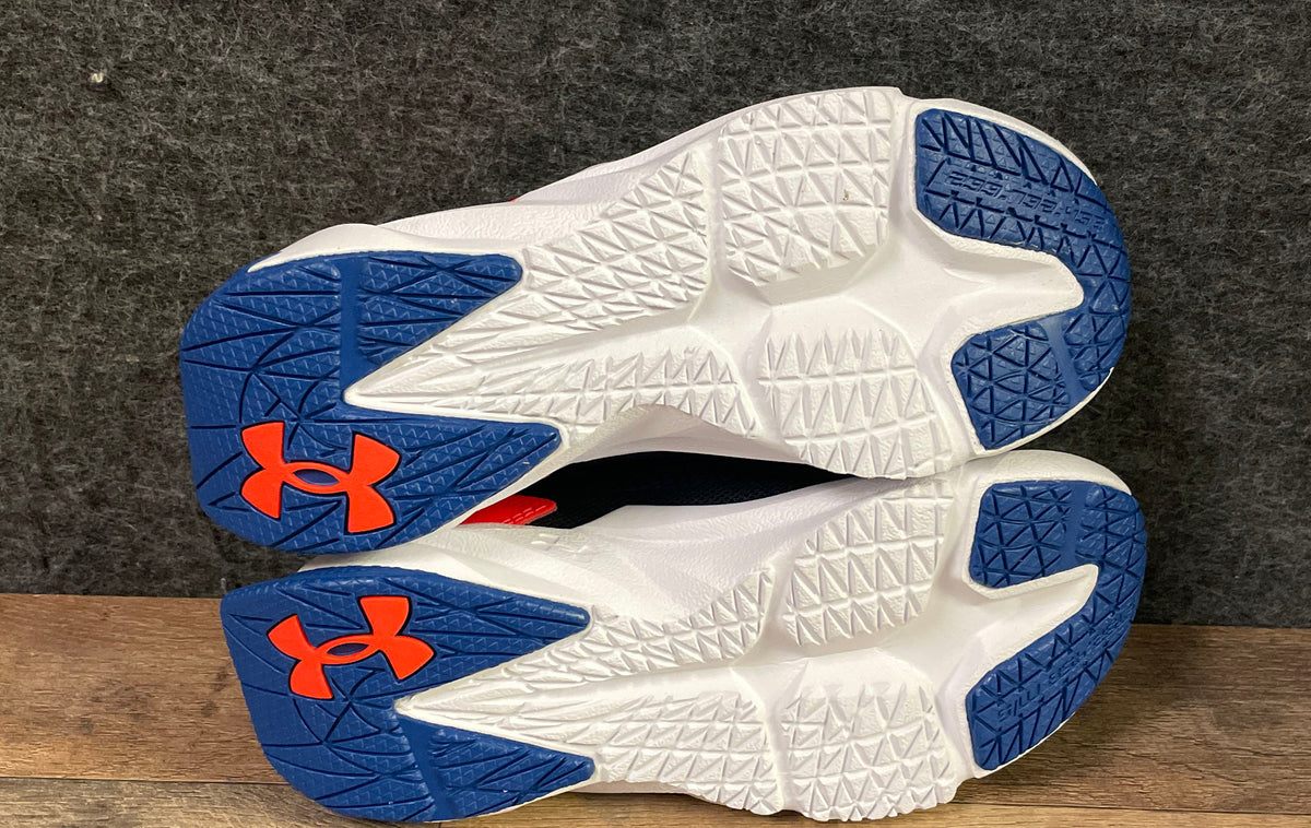 Under Armour Scramjet 6 Black Blue Orange Boys Running Shoes Size 1Y DS
