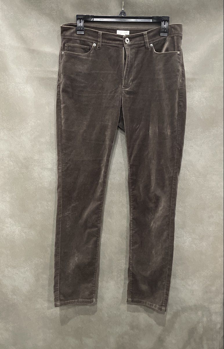J. Jill Women's Brown Velveteen 5-Pocket Slim Straight Leg Pants Size 6