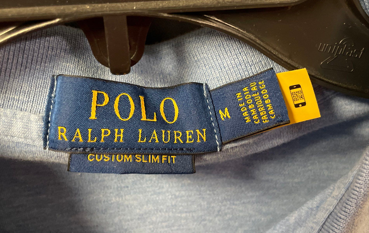 Polo Ralph Lauren Men's Light Blue Custom Slim Fit Polo Golf Shirt Size M
