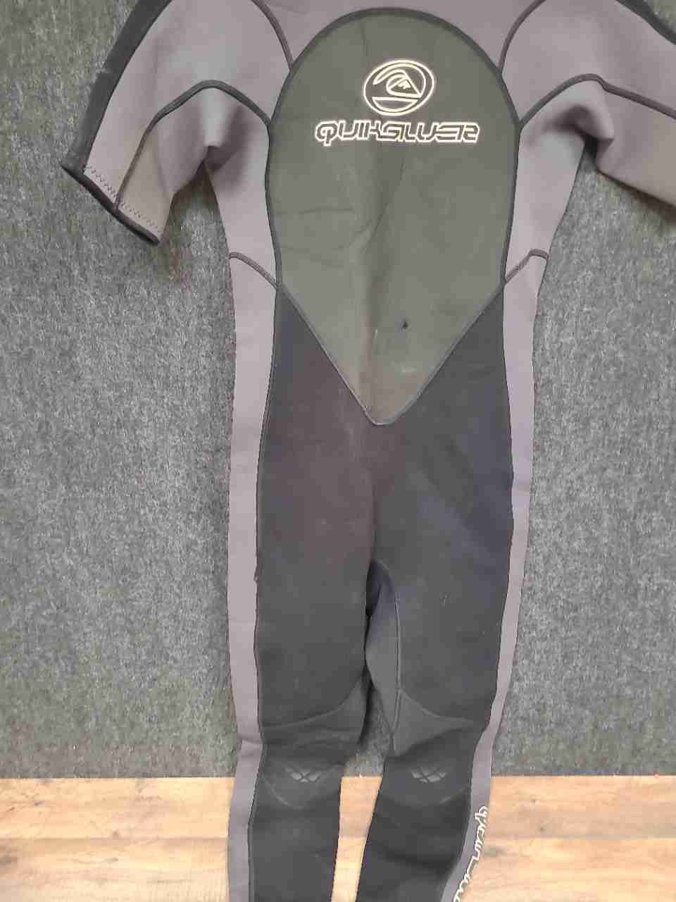Quiksilver Men's Wetsuit Black Gray Short Sleeve Full Suit Sz M
