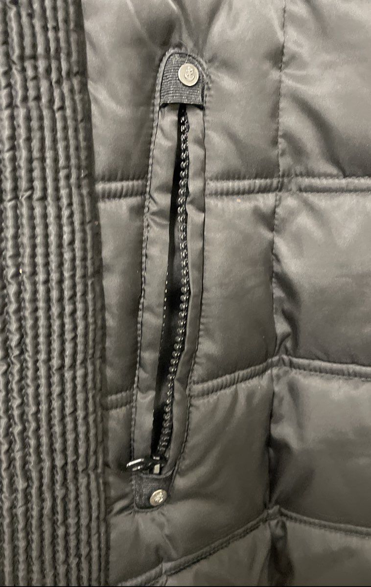 Nautica Women's Black Quilted Puffer Jacket Water Resistant Ribbed Sz XL