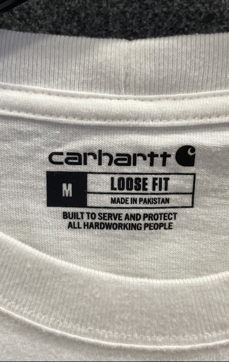 Carhartt Men's K87 Loose Fit Short Sleeve Pocket T-Shirt White Sz M