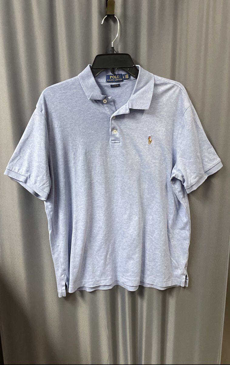 Polo Ralph Lauren Men's Blue Classic Fit Short Sleeve Golf Polo Shirt Sz L