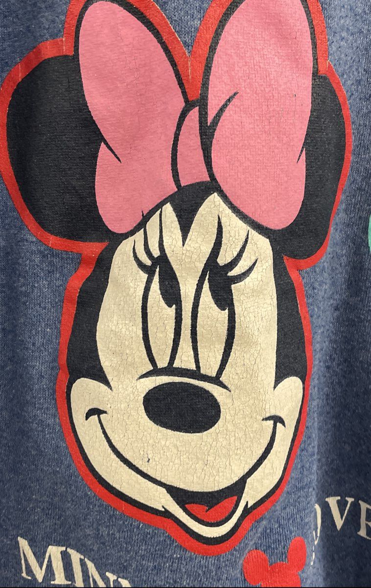 Vintage 90s Mickey Unlimited Jerry Leigh Blue Minnie Loves Mickey Sweatshirt XL