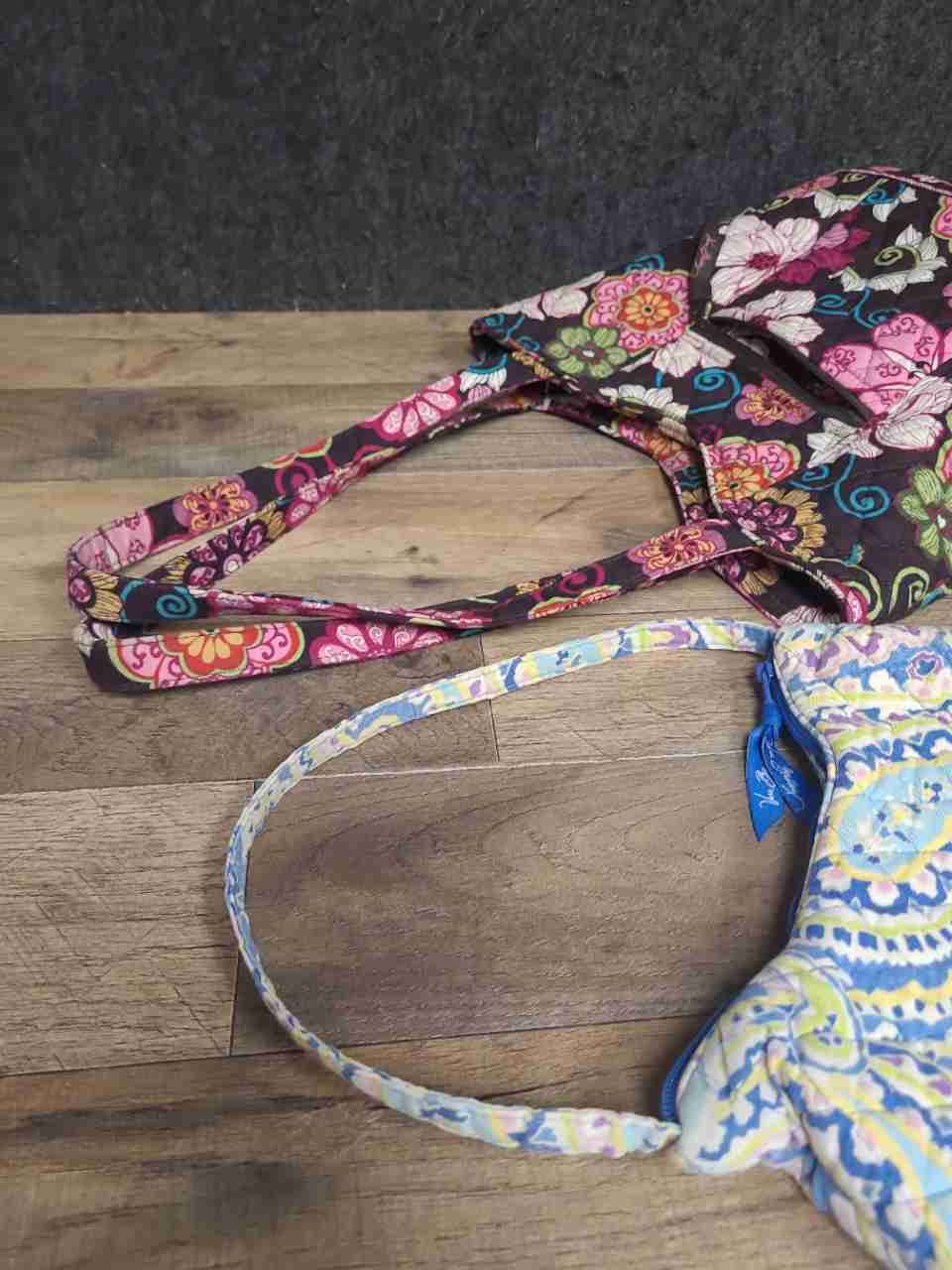 Vera Bradley Quilted Cotton Handbag Tote Shoulder Bag Floral Lot of 3 Pieces