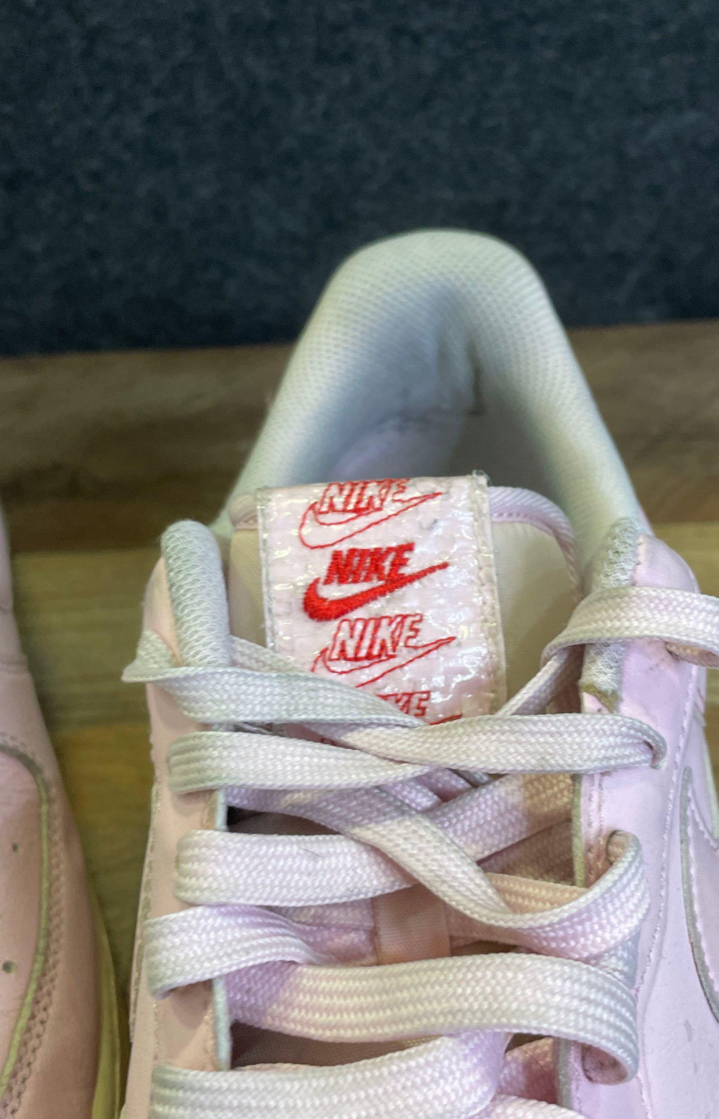 Nike Air Force 1 Low Rose Pink Foam University Red Sneakers Men's Size 12 COA