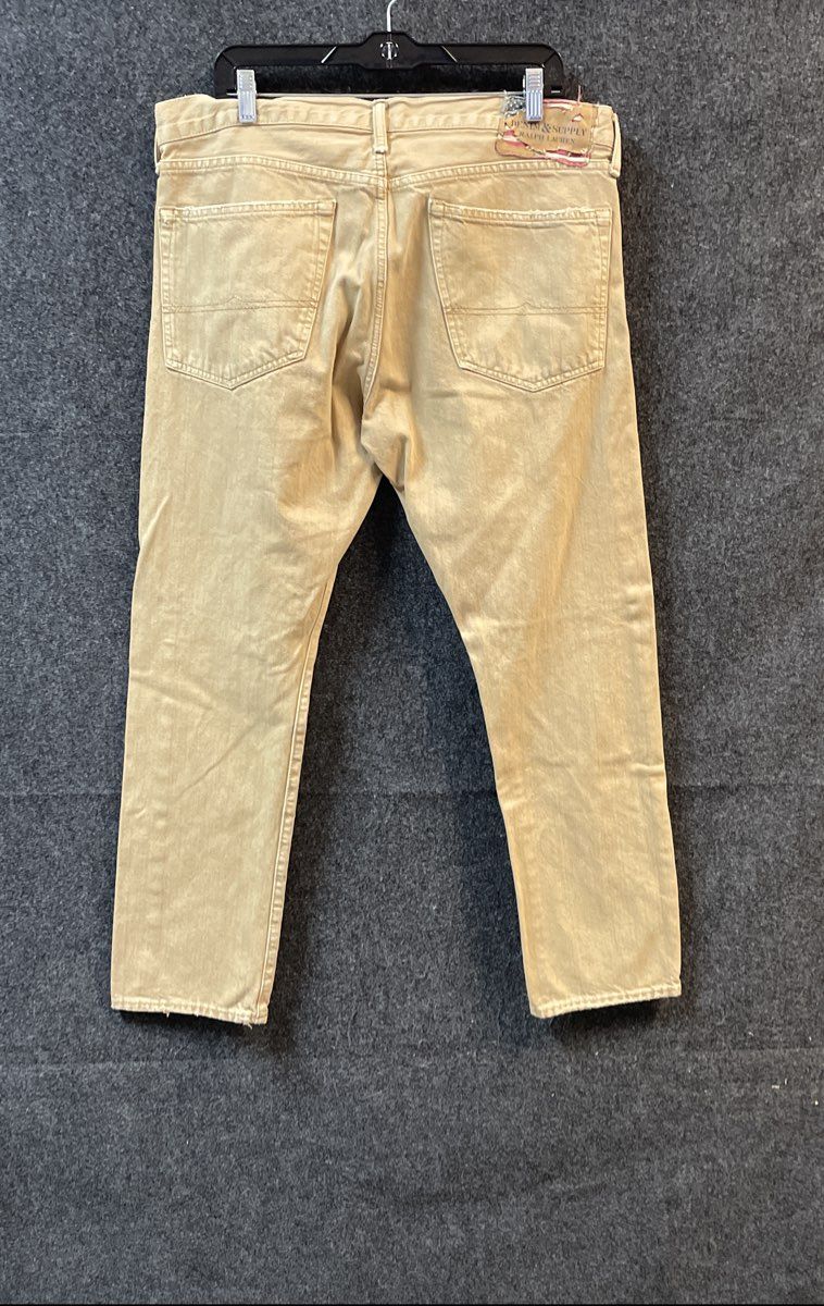 Denim & Supply Ralph Lauren Men's Tan Khaki Straight Leg Jeans Sz 36x30