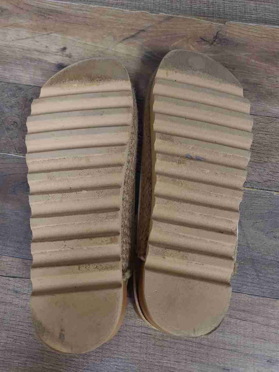Reef Cushion Sage White Textile Jute Slingback Espadrille Sandals Size 10