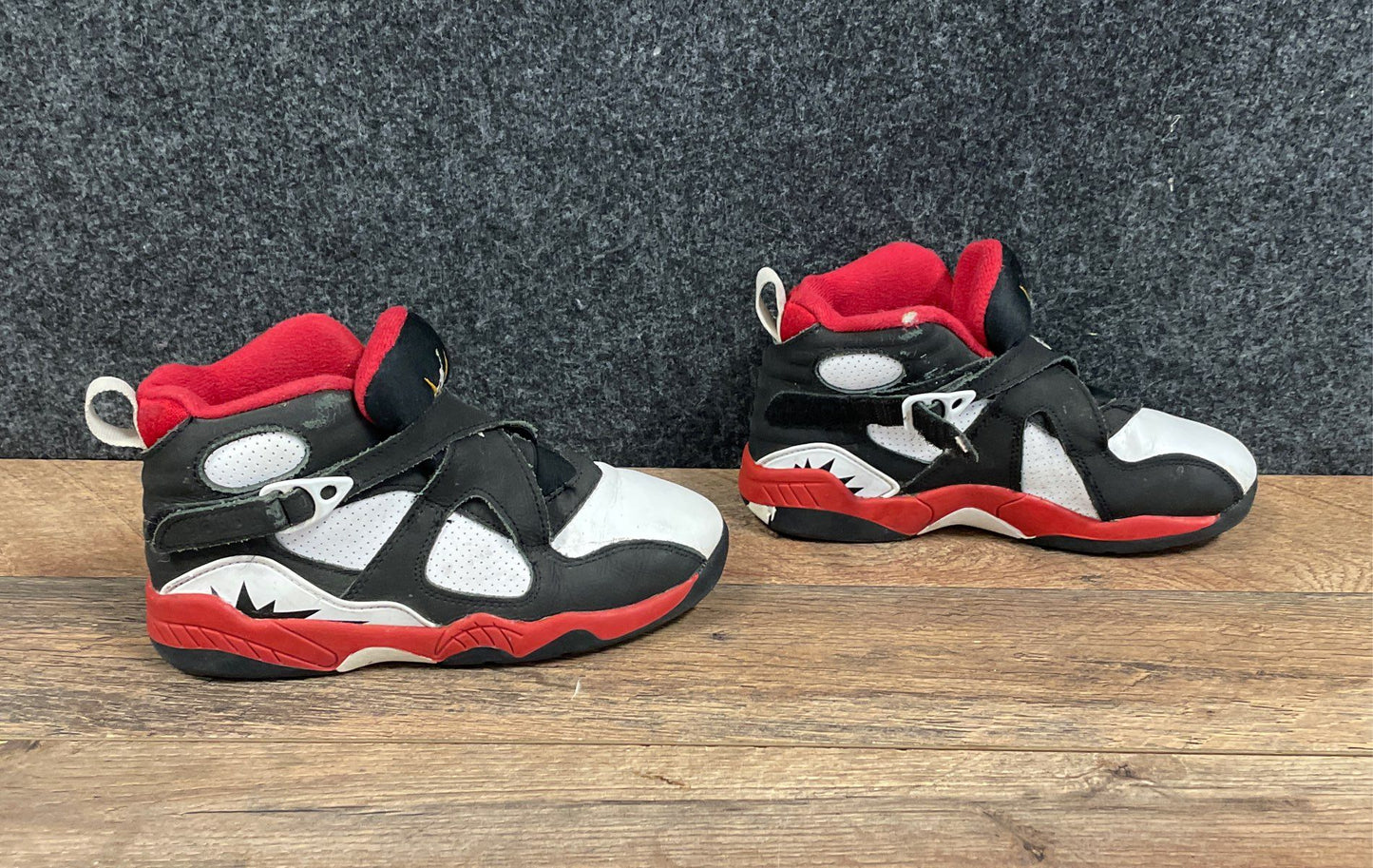 Nike Air Jordan 8 Retro Paprika Red White Black Kids Sneakers Size 13C