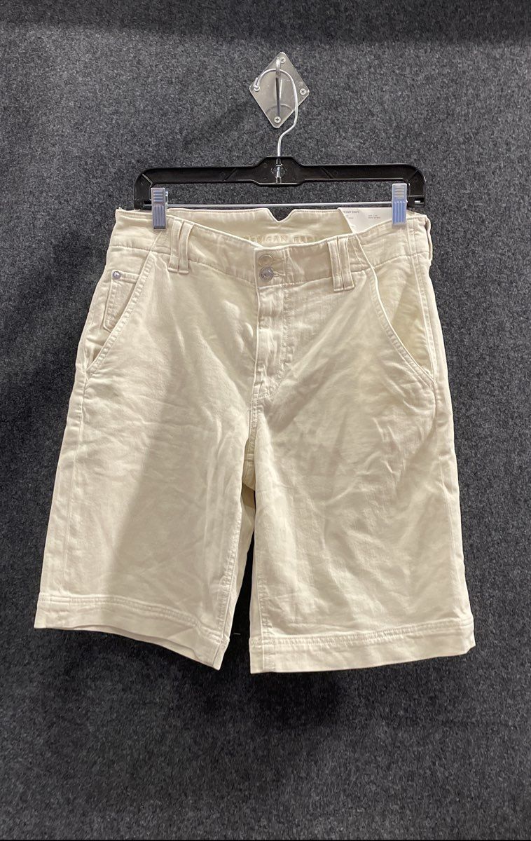 American Eagle Women's Beige 11" Jort High-Rise Dreamy Drape Shorts Sz 6 NWT