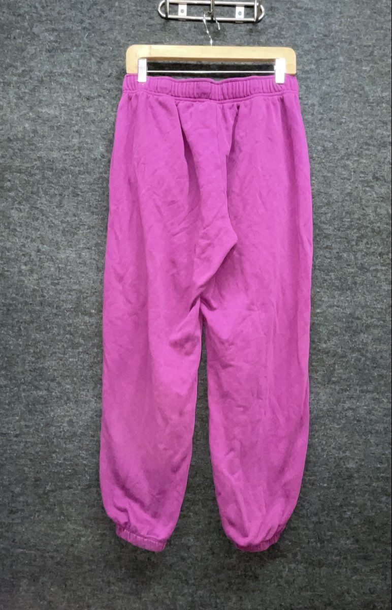 Nike Women's Club Fleece Joggers Purple Magenta Embroidered Sweatpants Sz M