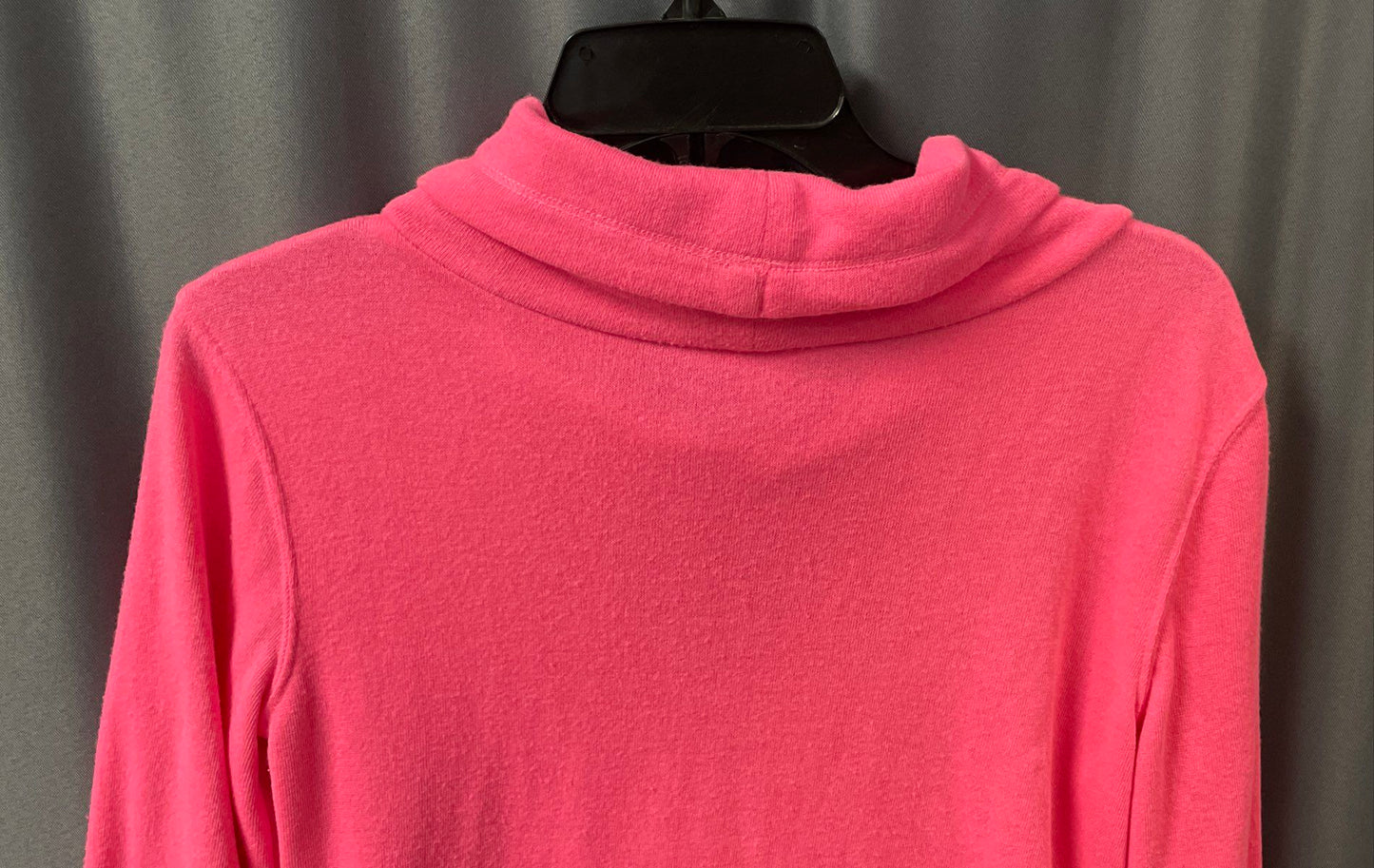 Lilly Pulitzer Women's Pink Cowl Neck Pullover Sweatshirt Pocket Sz XS