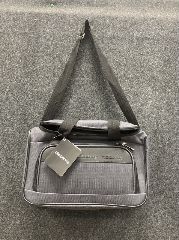 Liz Claiborne Grey Canvas Carry On Duffle Travel Bag NWT