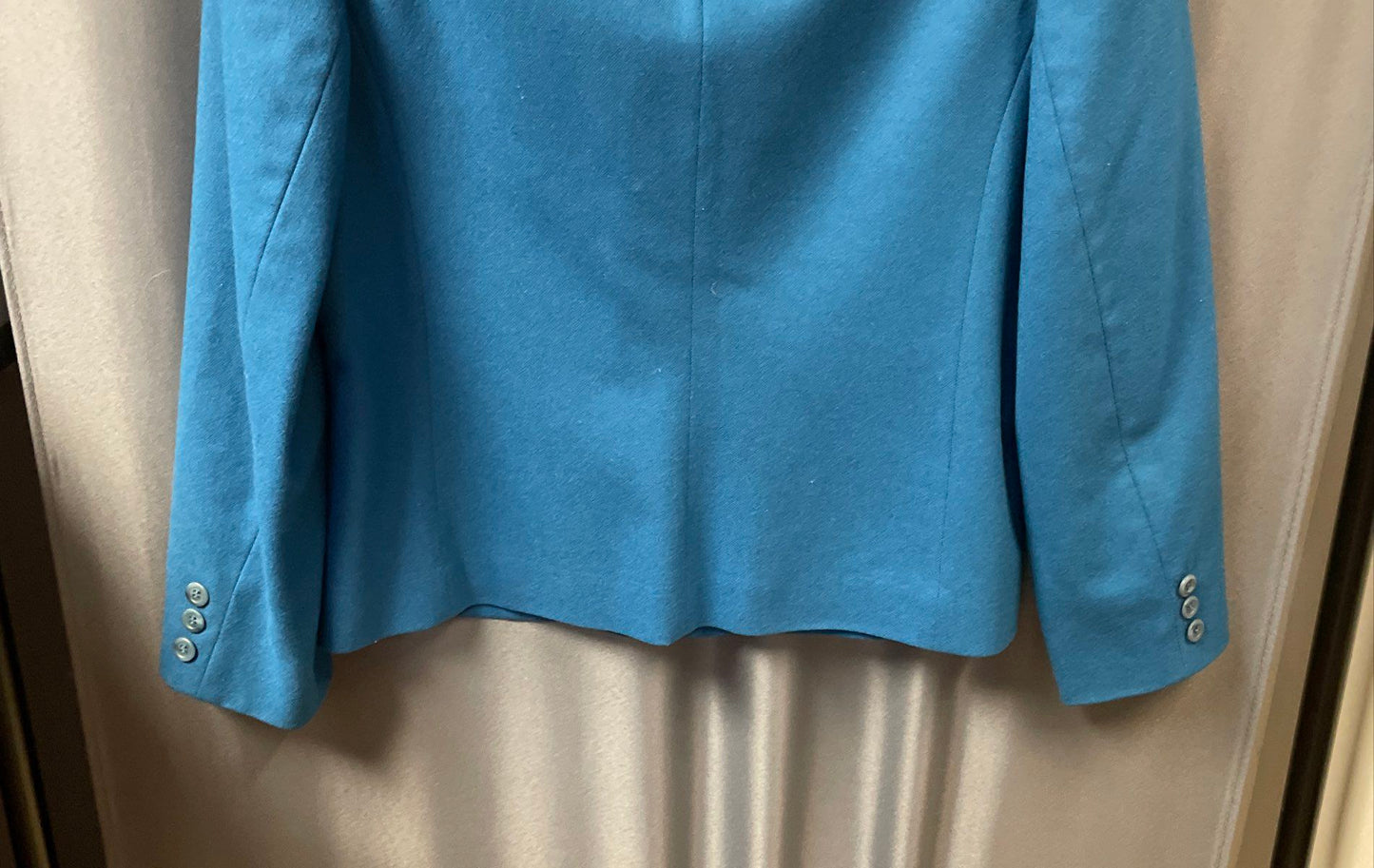 Vintage 80s Pendleton Peacock Blue Virgin Wool Blazer Jacket USA Sz 10