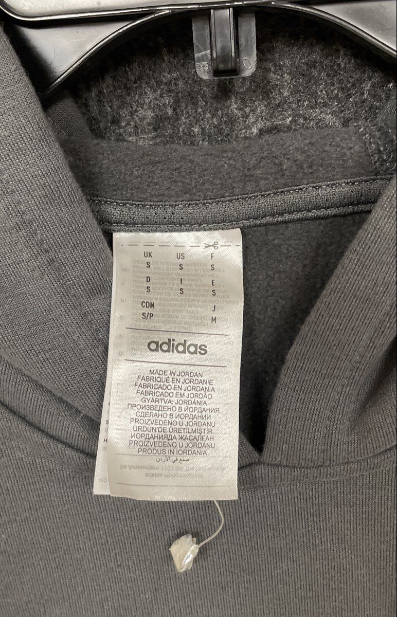 adidas Men's Grey Hoodie Zippered Chest Pocket Pullover Performance Fleece Sz S