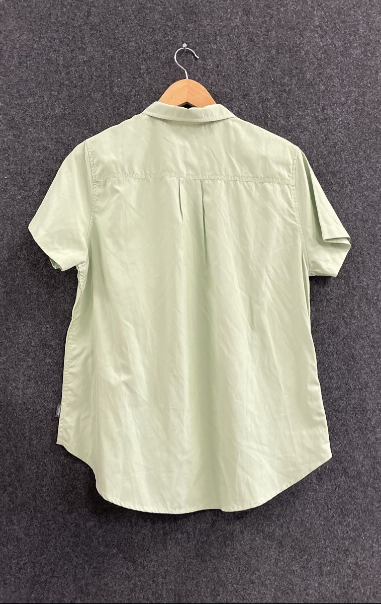 Eddie Bauer Men's Short Sleeve Adventure Shirt Sage Green Button Up Sz Large NWT