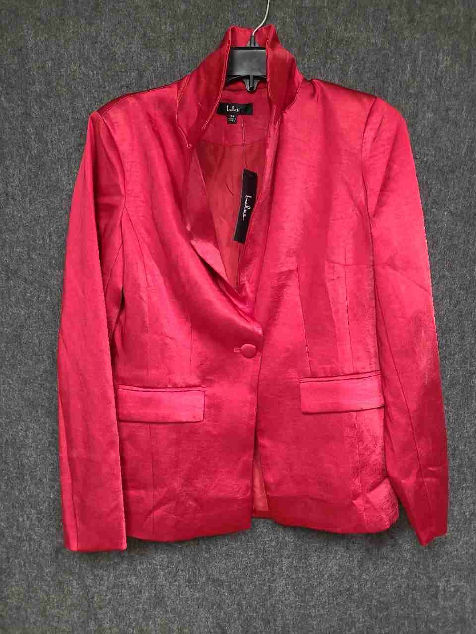 Lulus Women's Red Single Button Notched Lapel Blazer Sz XS NWT