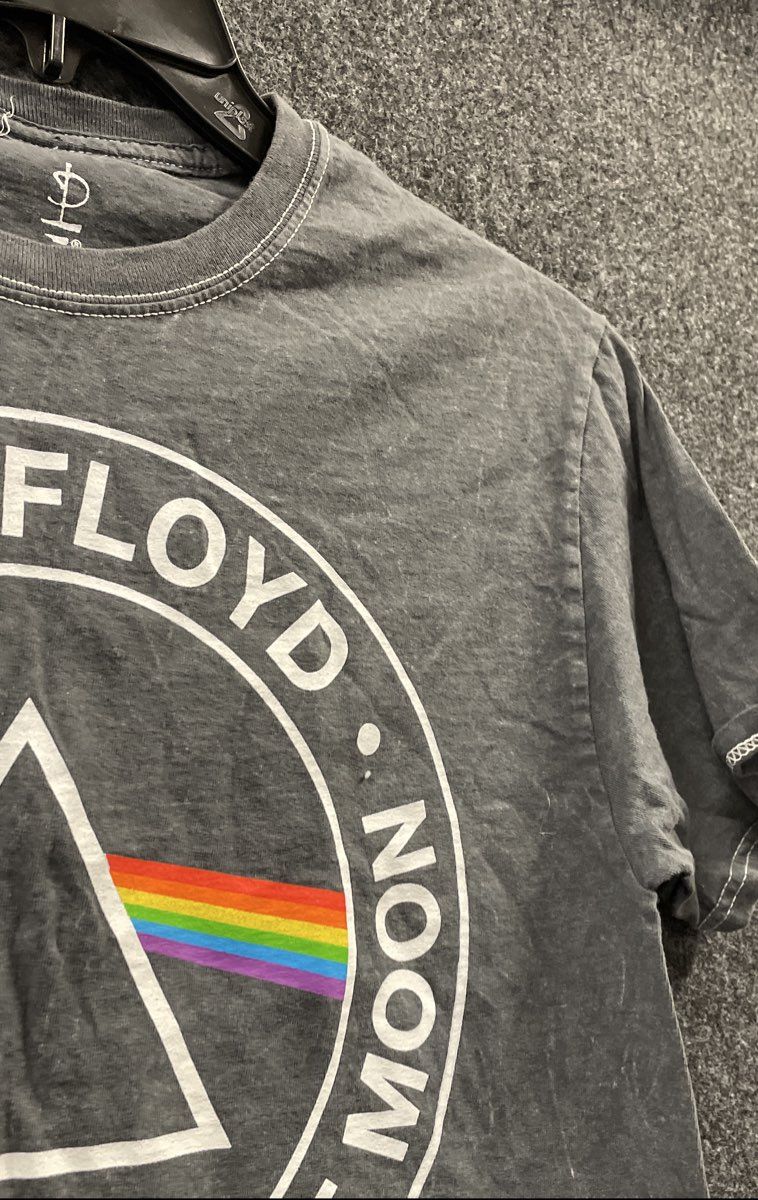 Pink Floyd Dark Side of the Moon 1973 Tour T-Shirt Reprint Mineral Wash Sz S