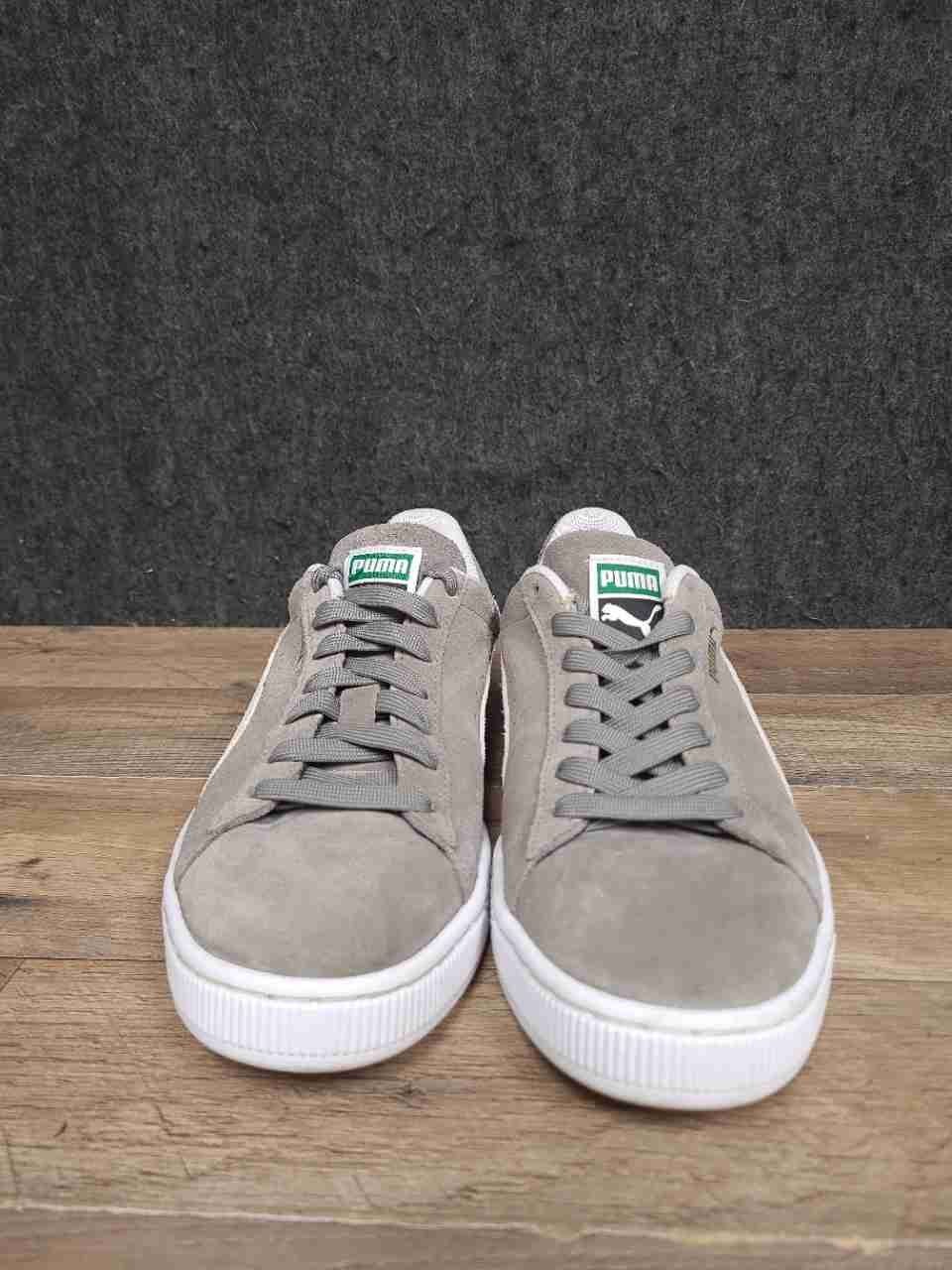 Puma Suede Classic Steel Grey White Sneakers Men's Size 8.5