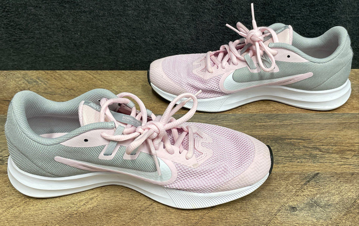 Nike Downshift 9 Pink White Grey Youth Running Shoes Size 7Y