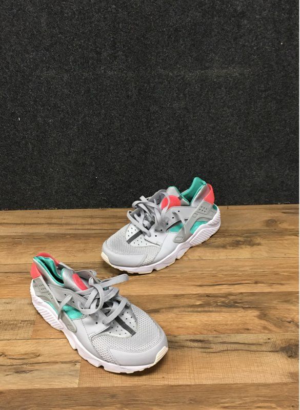 Nike Air Huarache Wolf Grey Hyper Jade Sunblush Men's Sneakers Size 11