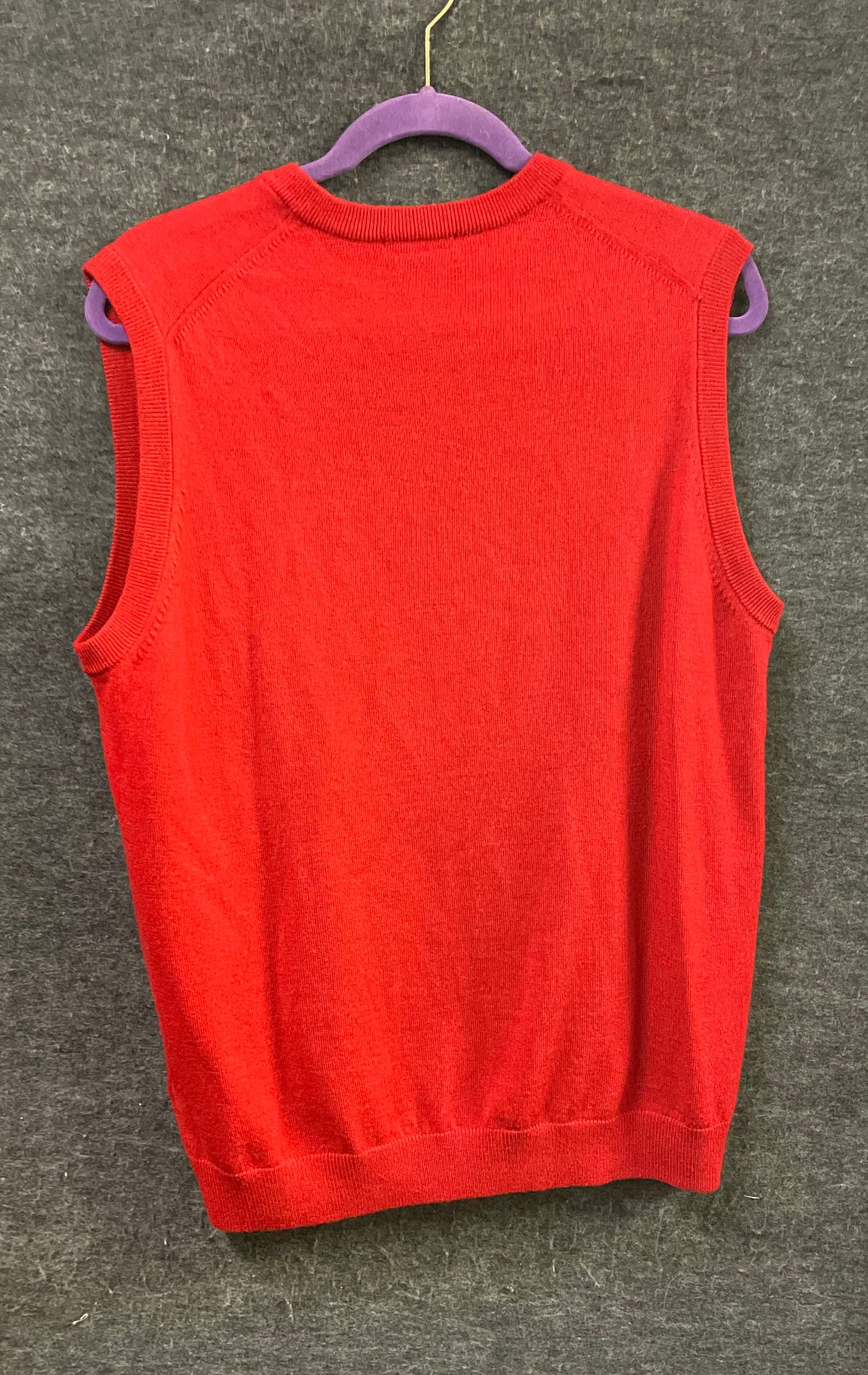 Brooks Brothers 346 Men's V-Neck Sweater Vest Red 100% Merino Wool Size M