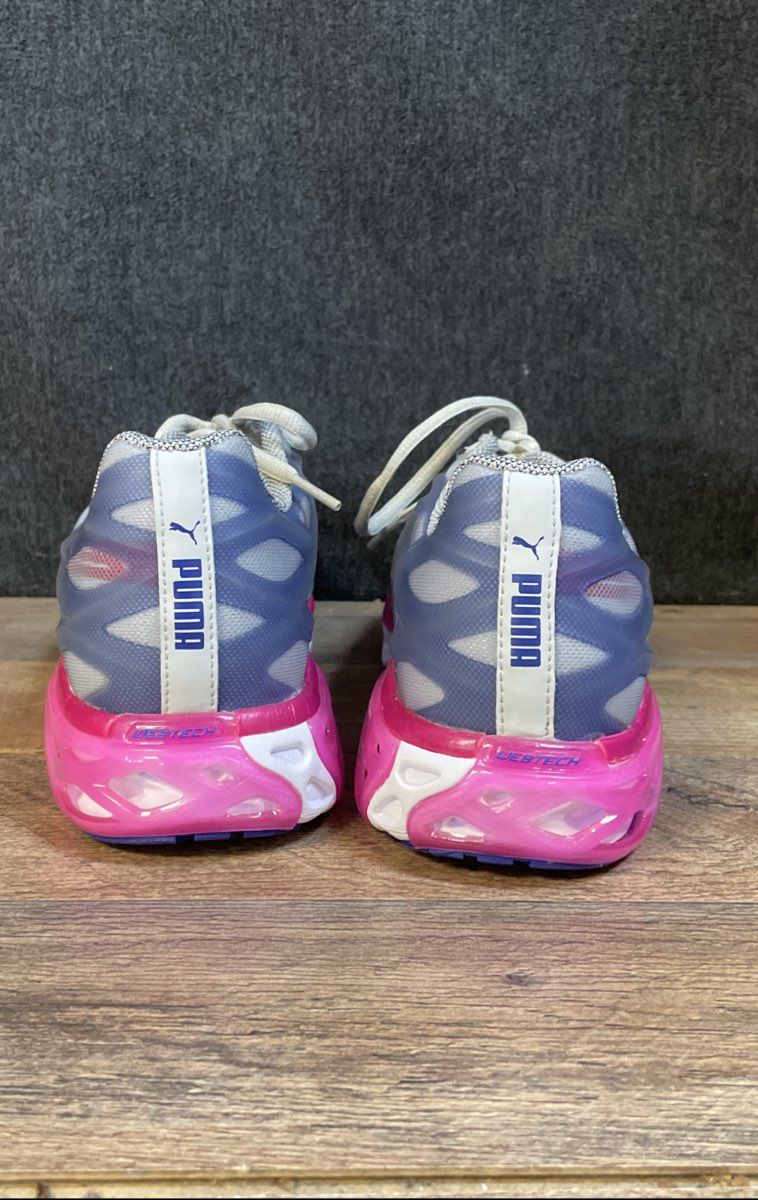 Puma BioWeb Elite Plus Grey Pink Purple Women's Running Shoes Size 8.5