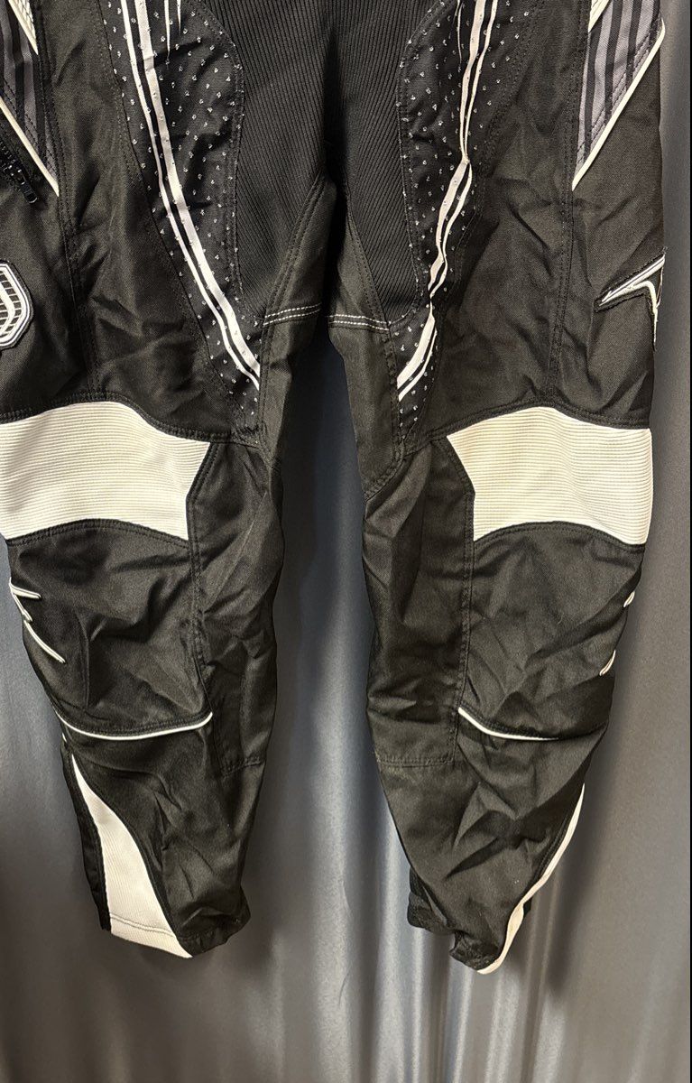 Vintage Nema BMX Downhill Motocross Race Riding Pants Black White Sz 36