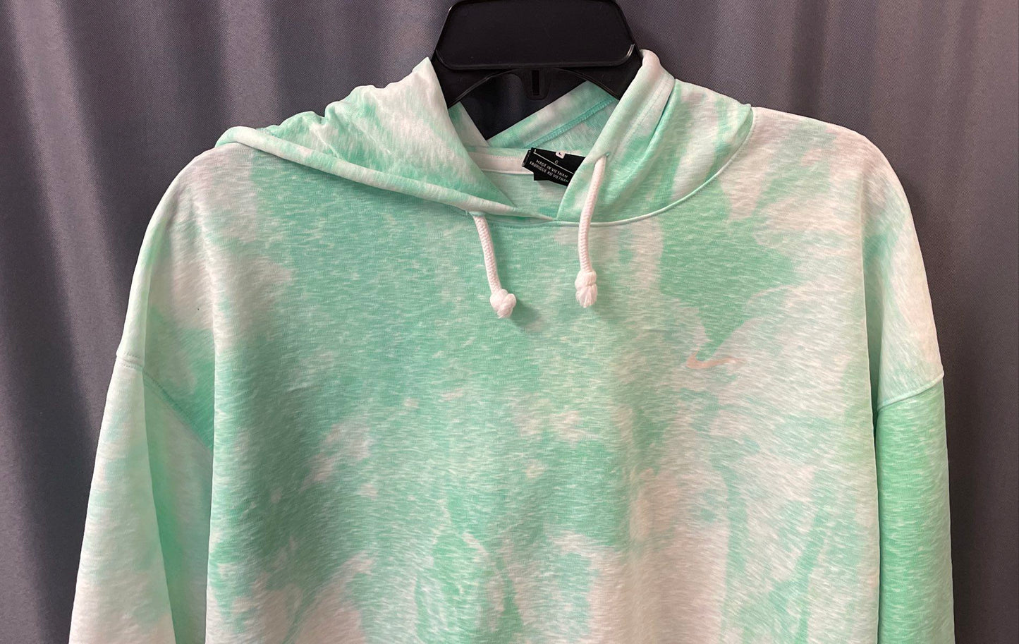 Nike Men's Green White Tie-Dye Dri-FIT Pullover Hoodie Sz L