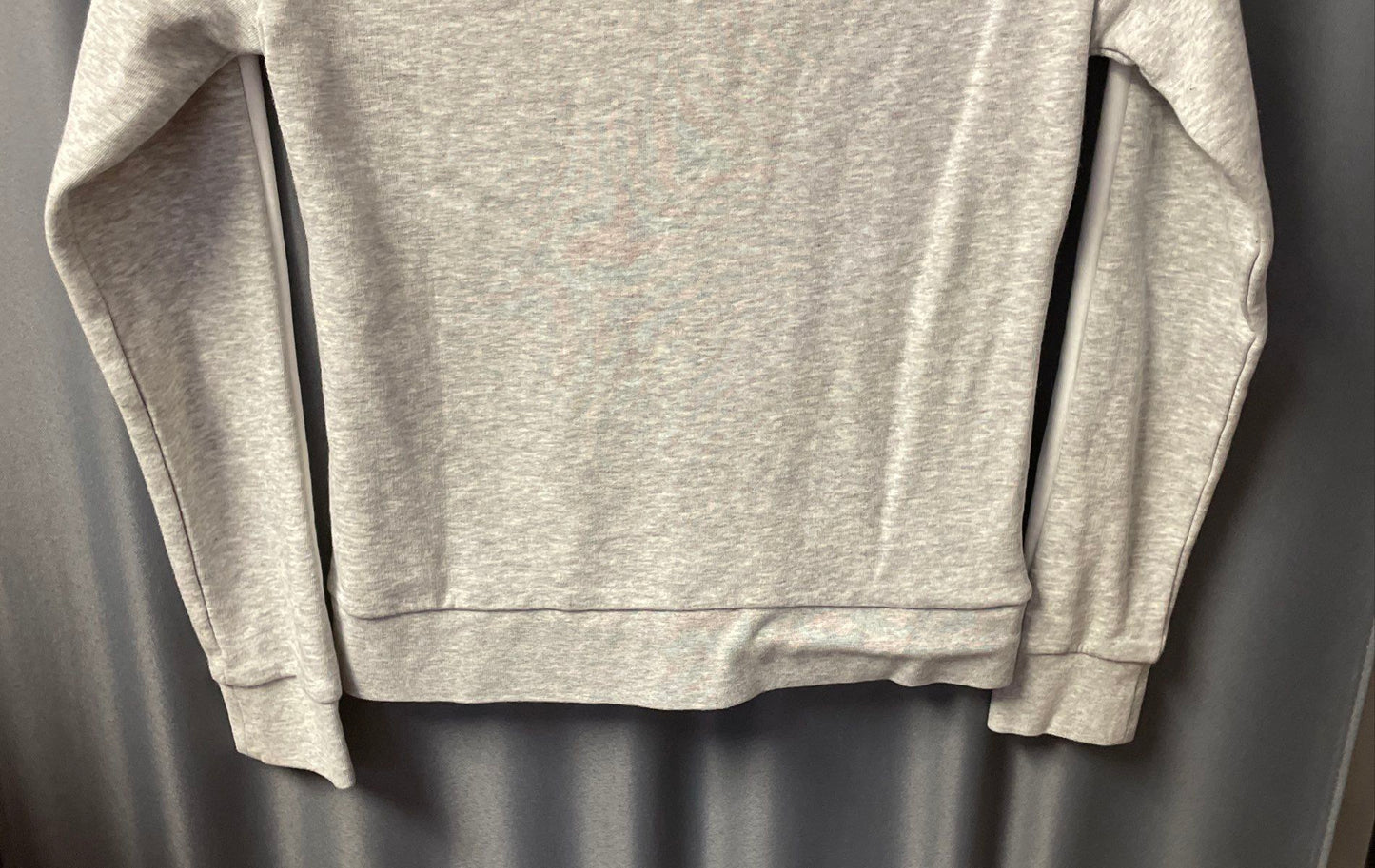 Puma Women's Full Zip Track Jacket Gray Heather White Raglan Sleeve Size S