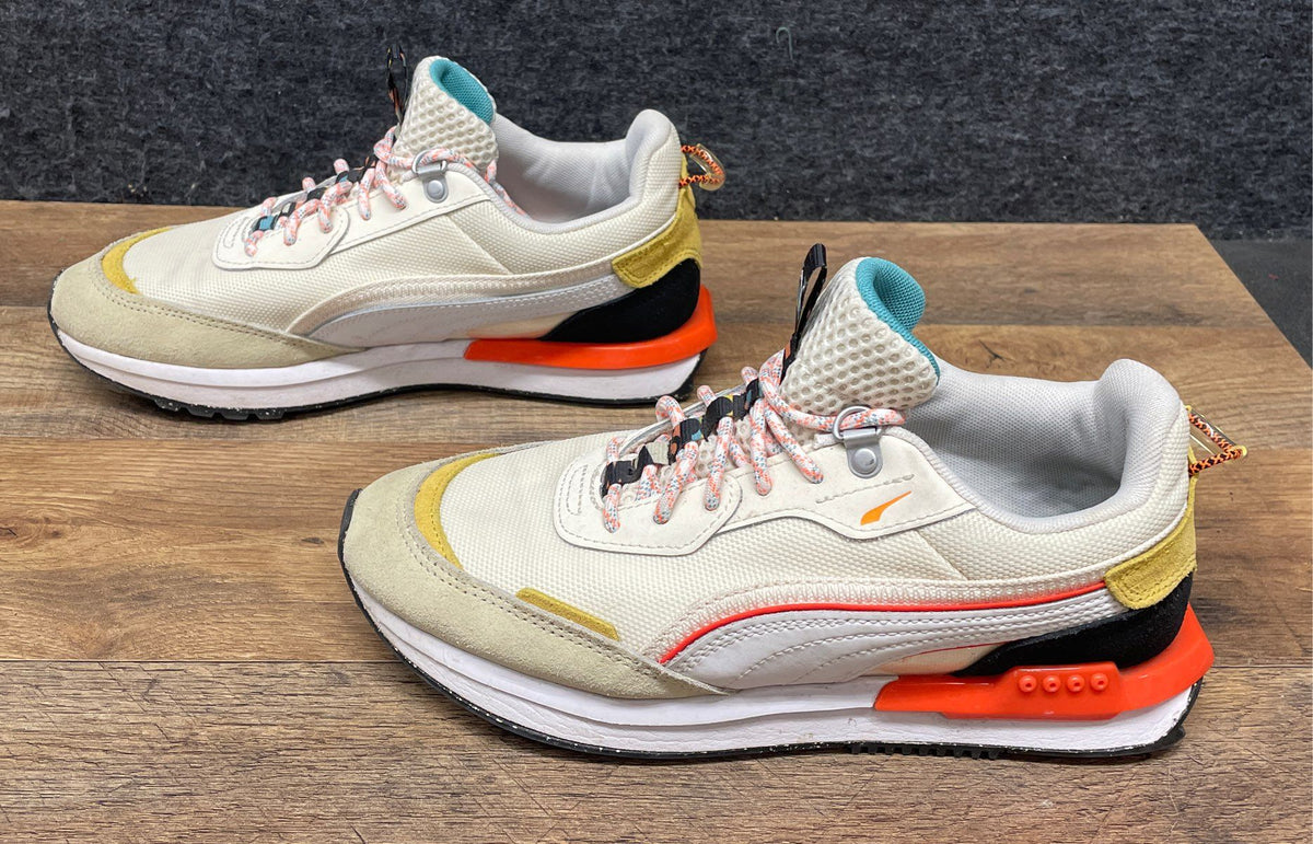 Puma City Rider Marshmallow White Mineral Yellow Lifestyle Sneakers Size 6.5