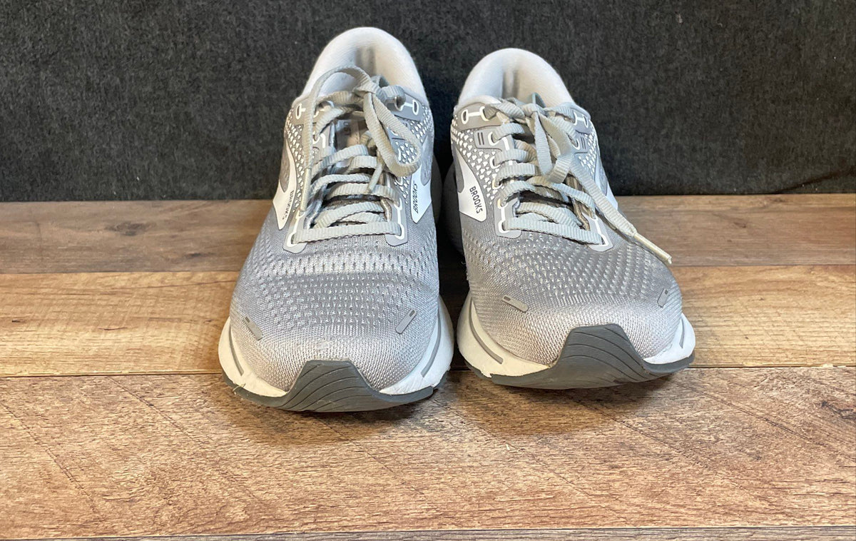 Brooks Ghost 14 Grey White Neutral Running Shoes Womens Size 8