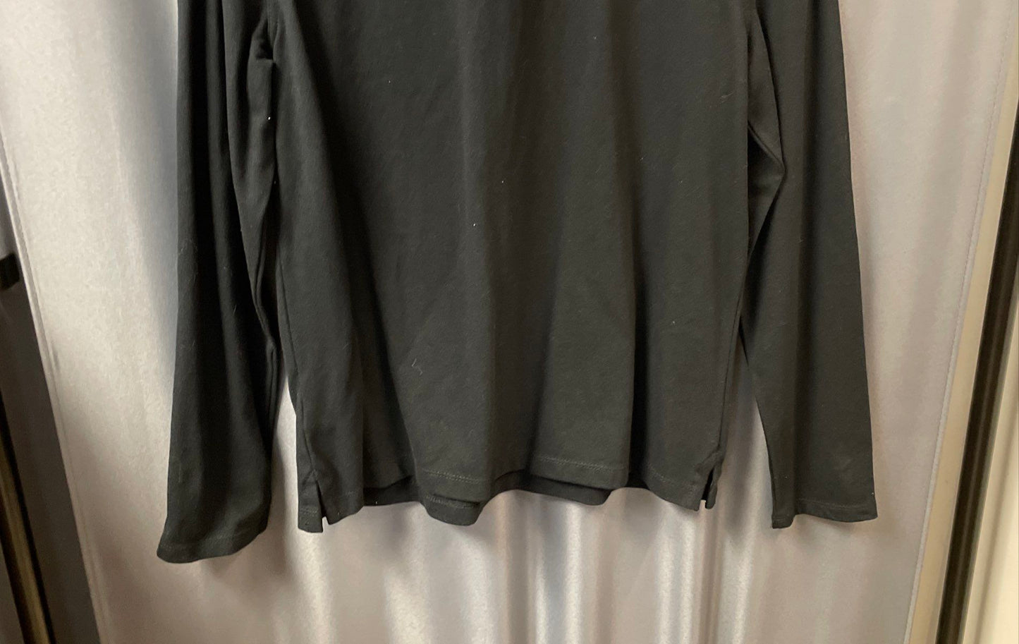 Lauren Jeans Co Ralph Lauren Women's Black Long Sleeve Crest Polo Shirt Sz L