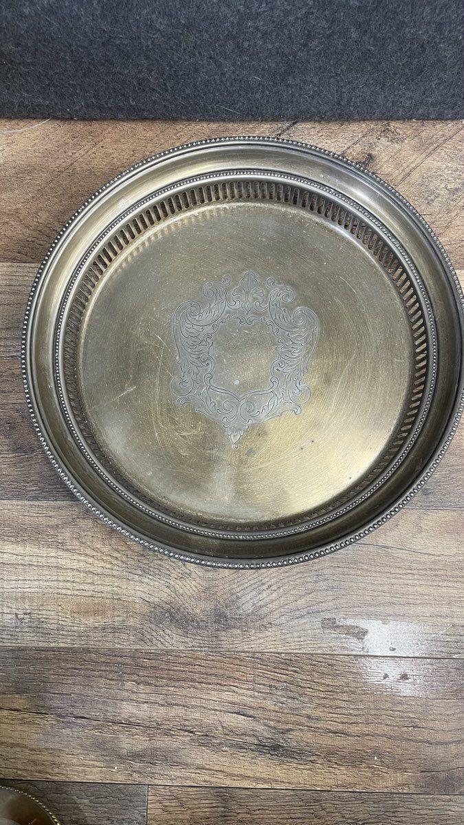 Vintage Style Sliver-Plated Serving Tray