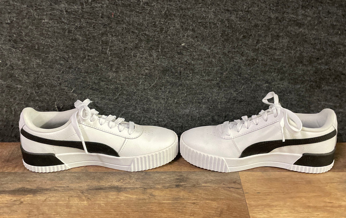 Puma Carina White Black Women's Platform Sneakers Size 6