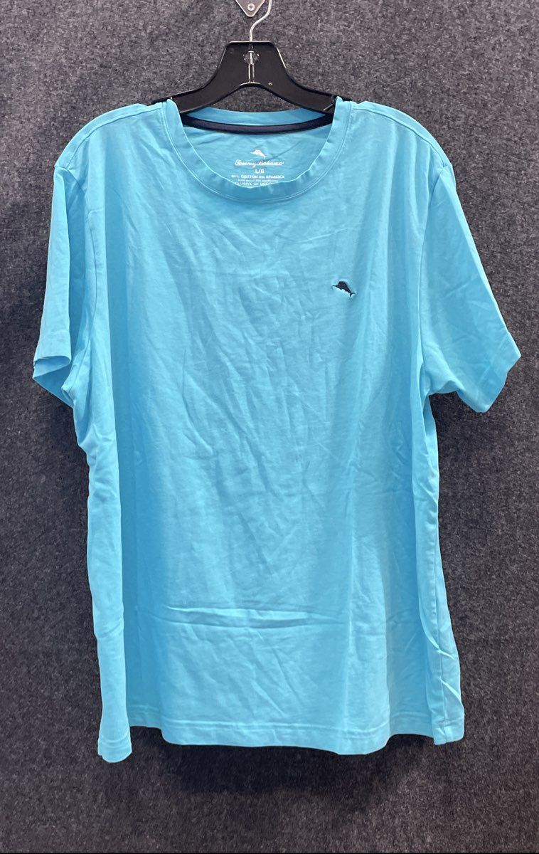 Tommy Bahama Men's Blue Short Sleeve Embroidered Marlin Logo T-Shirt Sz L